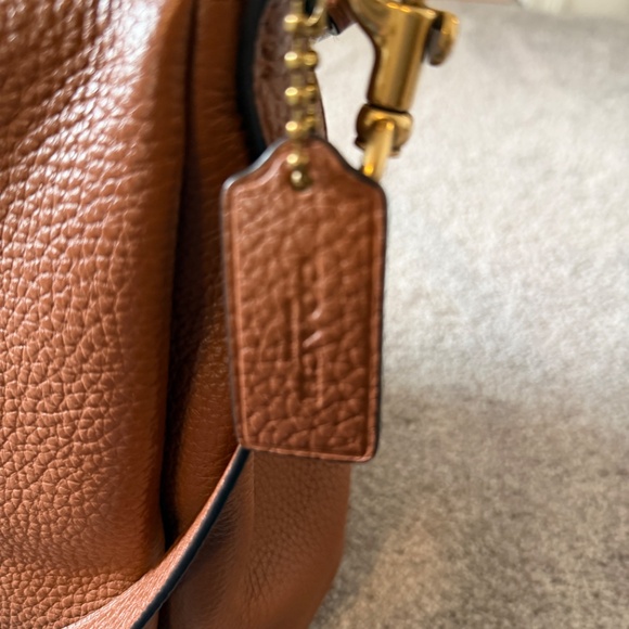 Coach Shay Brown Pebble Leather Shoulder Bag - Picture 6 of 12